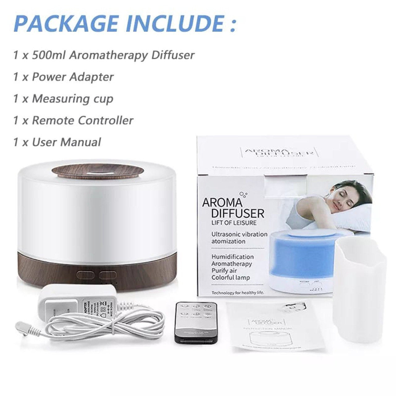Humidificador Atomizador Difusor KP500ml